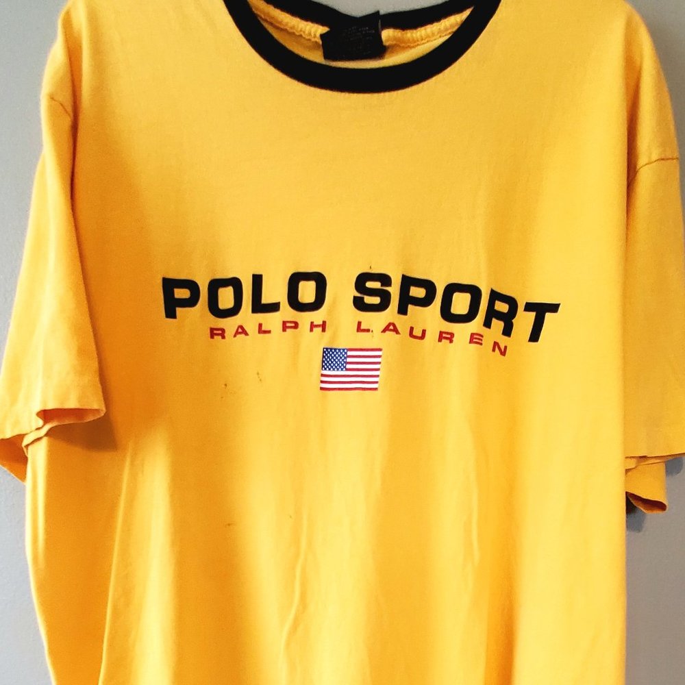 Polo Sport Yellow Gold Logo Tee Shirt